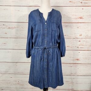 CALVIN KLEIN Button Up Denim Dress Size Small
